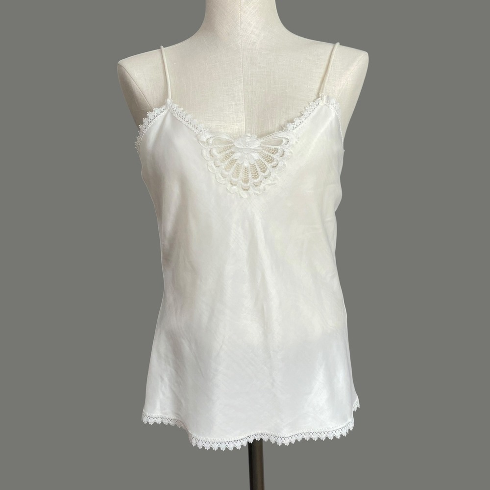 Vintage Camisole Lingerie Tank Top Women‎ Coquette Lace Strap Balletcore 1980s